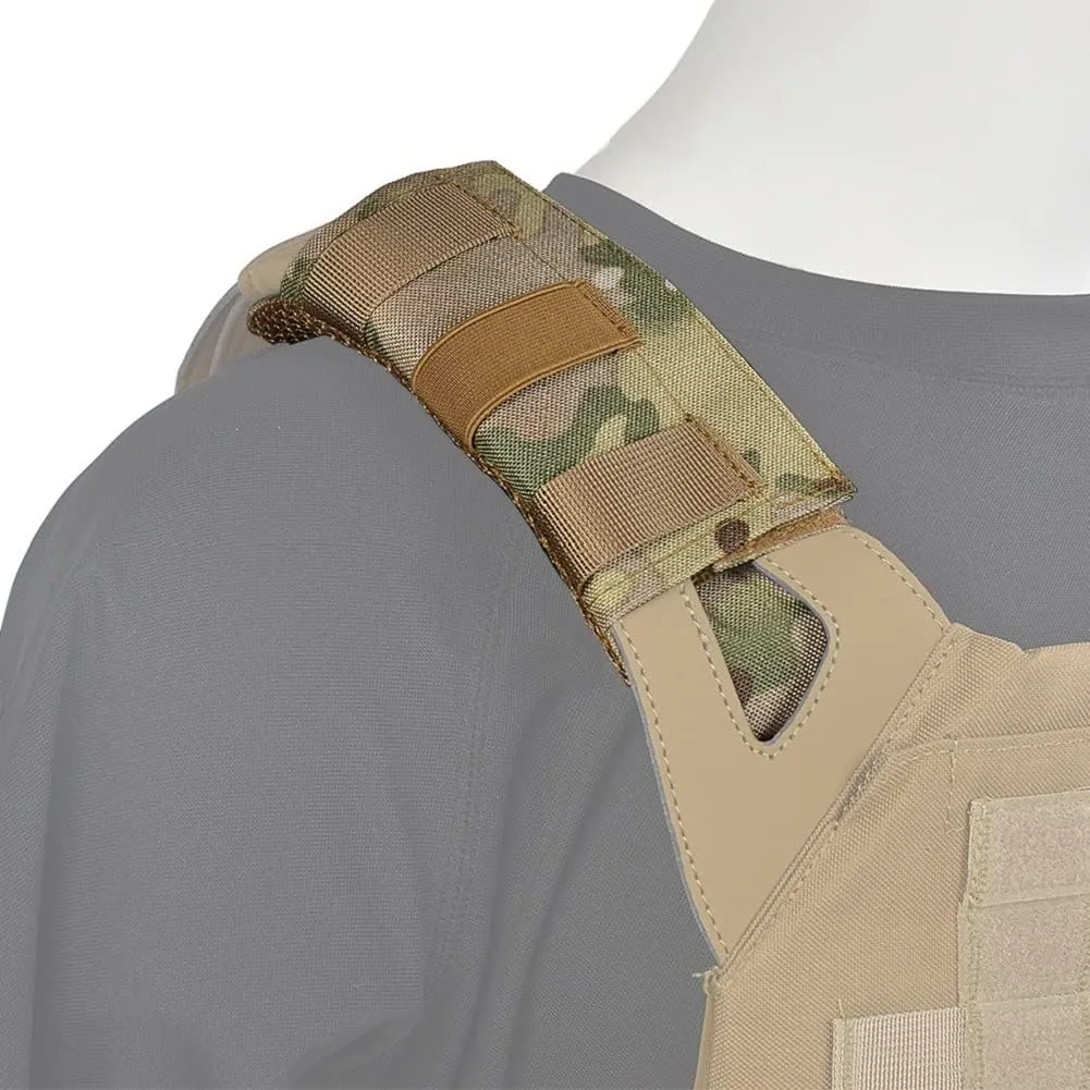 1 Pair Tactical Vest Shoulder Strap Pad Comfort Cushion Pad 1000D Nylon Mesh Protect Pads
