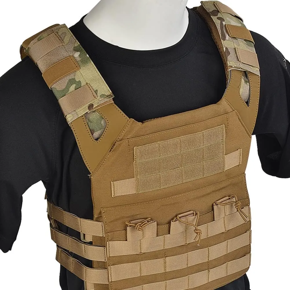 1 Pair Tactical Vest Shoulder Strap Pad Comfort Cushion Pad 1000D Nylon Mesh Protect Pads