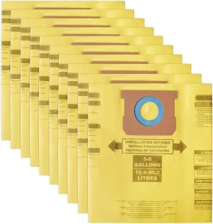 10 Packs High Efficiency Dust Collection Bag Type H 9067133 Disposable Vacuum Bags for 5-8 Gallon Vacuum, Part #90671