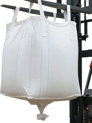 10Pack ewori Duffle Top Spout Bottom FIBC Jumbo Bulk Bag One Ton Bag 35.4"L x 35.4"W x 43.3"H 2650lbs SWL Safty Factor 3:1 Heavy Duty Construction Super Sandbags Woven Polypropylene Bags
