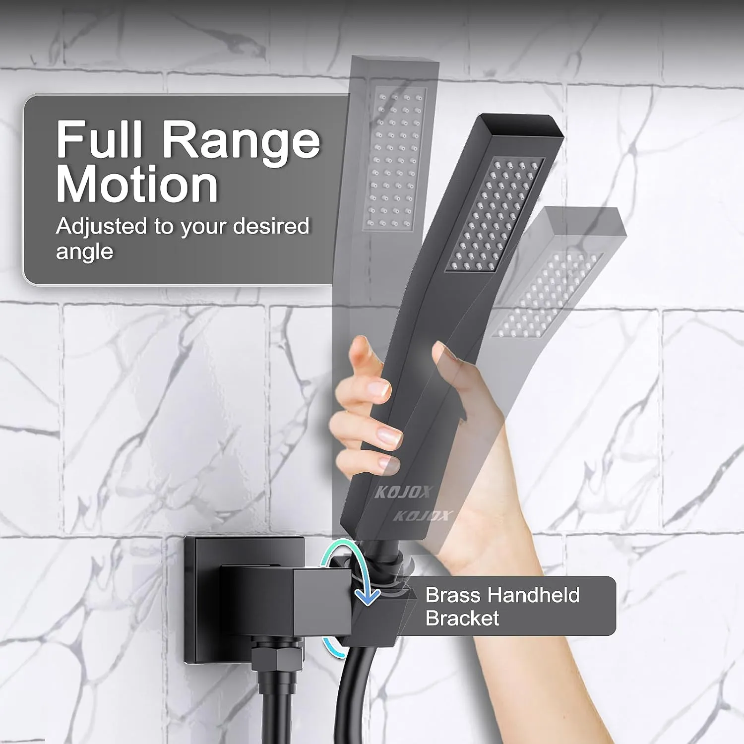 12 Inch Black Shower System with Rain Shower Head, Handheld Shower, Bathroom Luxury Mixer Combo Set, Wall Mounted Faucet Rough-in Valve and Trim Kit