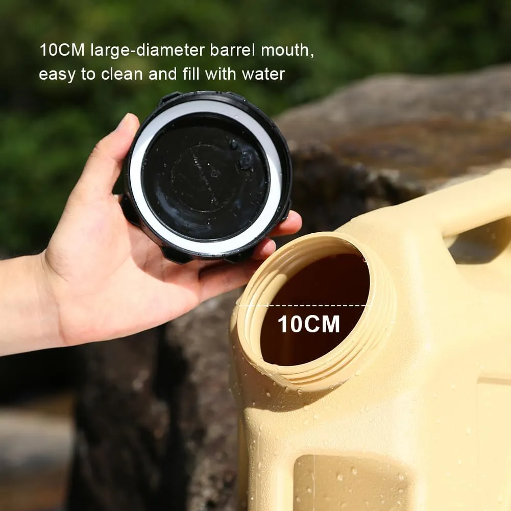 12L Water Storage Container with Carrier Strap, Extra Large Capacity Water Reservoir with Faucet, Suitable for Outdoor Hiking Camping Water Extraction and Picnic Water Green, Healthy and Non-toxic