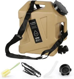 12L Water Storage Container with Carrier Strap, Extra Large Capacity Water Reservoir with Faucet, Suitable for Outdoor Hiking Camping Water Extraction and Picnic Water Green, Healthy and Non-toxic