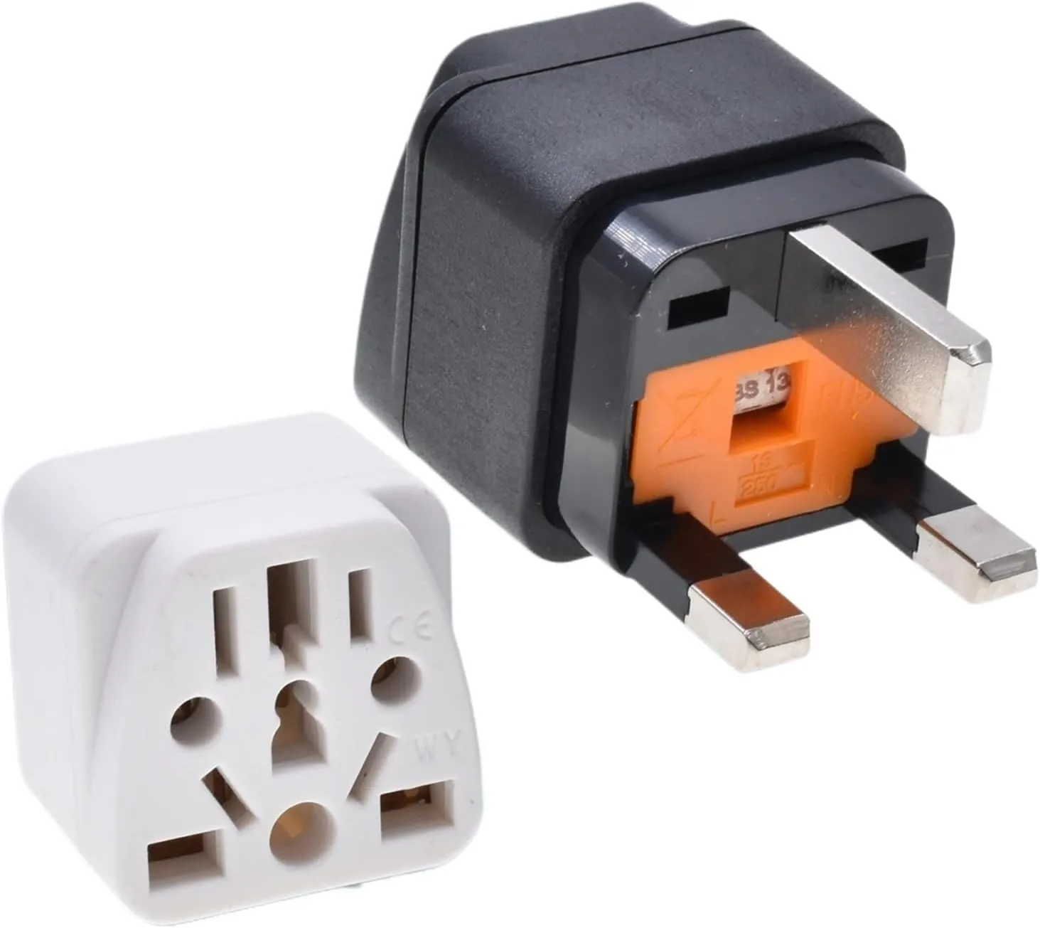 13A Plug Adapter 3p Type G Multi-Type Conversion Socket Converter with Fuse(WY-7S White)