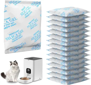 16 Packs Pet Food Desiccant Bag Compatible with Voluas Automatic Pet Feeders, Desiccant Packs Replacement for Dog Treat Container/Automatic Pet Feeder, Keep Pet Food Fresh