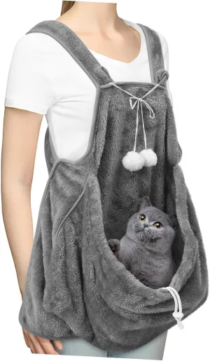 1Pc Carrier Apron for Small Animals Comfortable Sling Bag for Cats Kittens for Outdoor Use Warm Sleeping Nest with Convenient Shoulder Strap