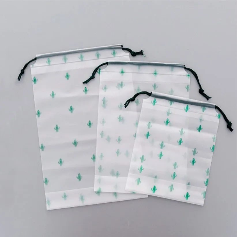 1pc Drawstring Swimming Bags Transparent Clothes Bag Sports Travel Storage Bags 3 Styles