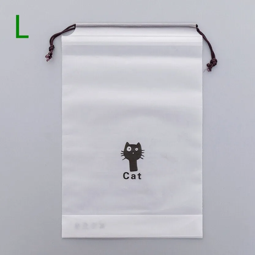 1pc Drawstring Swimming Bags Transparent Clothes Bag Sports Travel Storage Bags 3 Styles