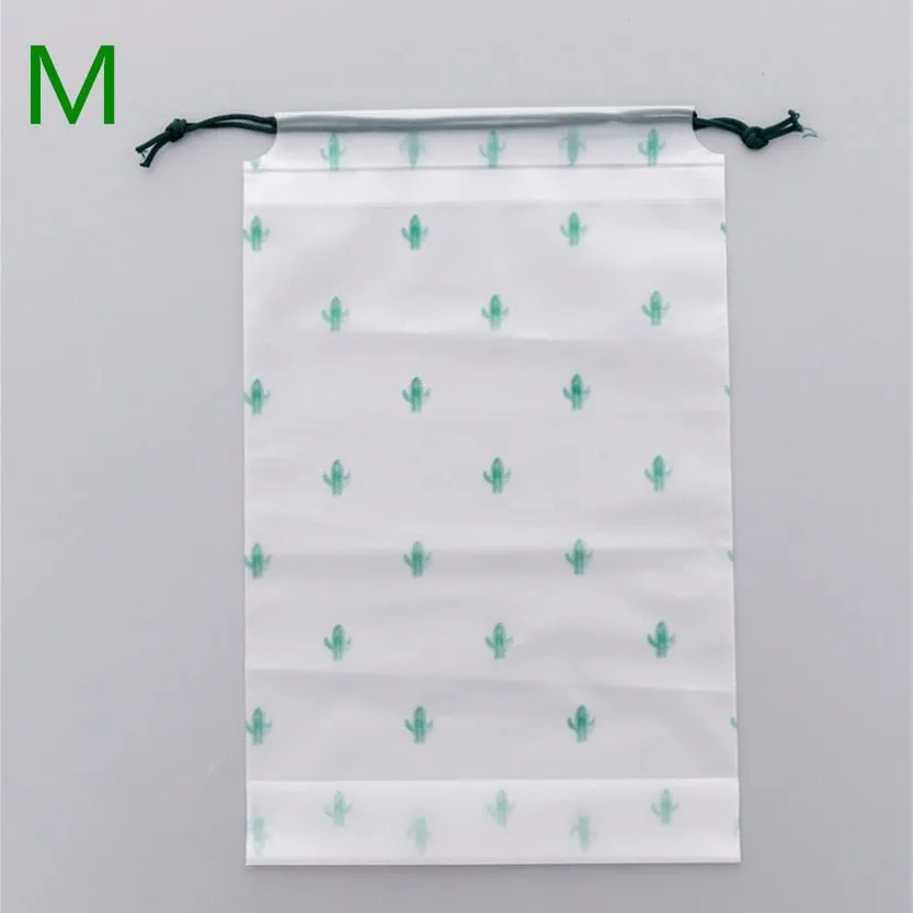 1pc Drawstring Swimming Bags Transparent Clothes Bag Sports Travel Storage Bags 3 Styles