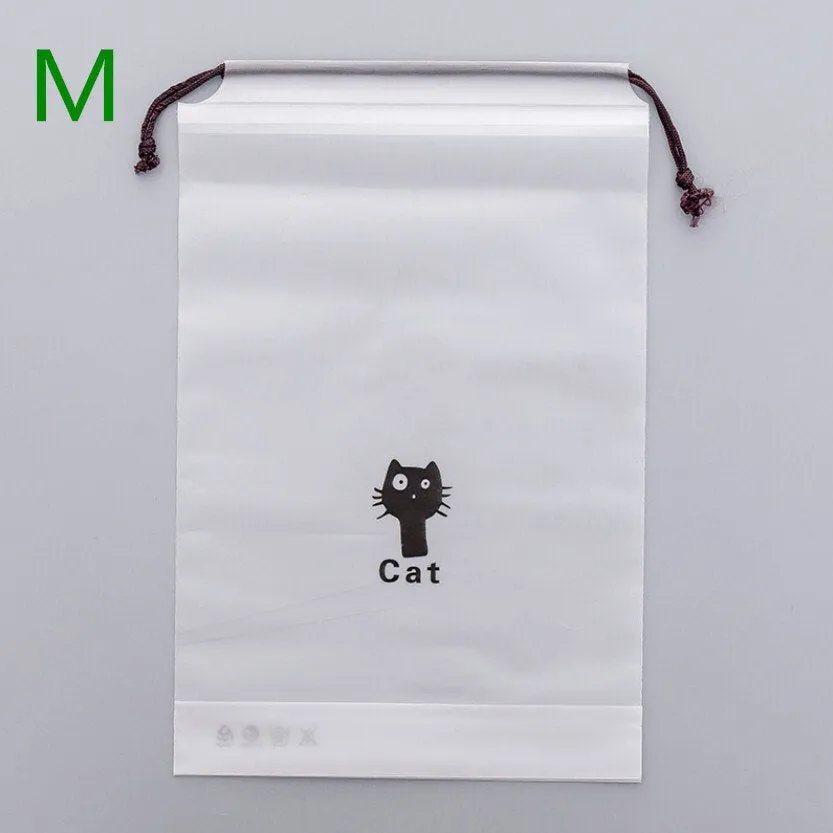 1pc Drawstring Swimming Bags Transparent Clothes Bag Sports Travel Storage Bags 3 Styles