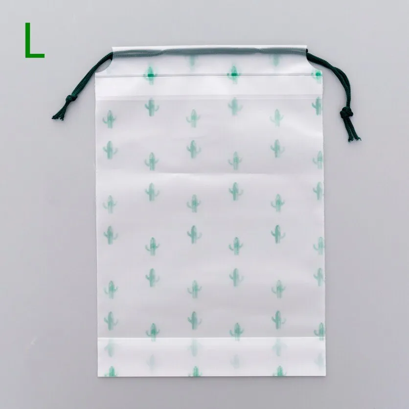 1pc Drawstring Swimming Bags Transparent Clothes Bag Sports Travel Storage Bags 3 Styles