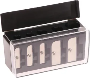 1Pcs 5 Holes Multi-Functional Pencil Sharpener with Lid for Eyeliner Lipliner Pencils BWKZWKWM