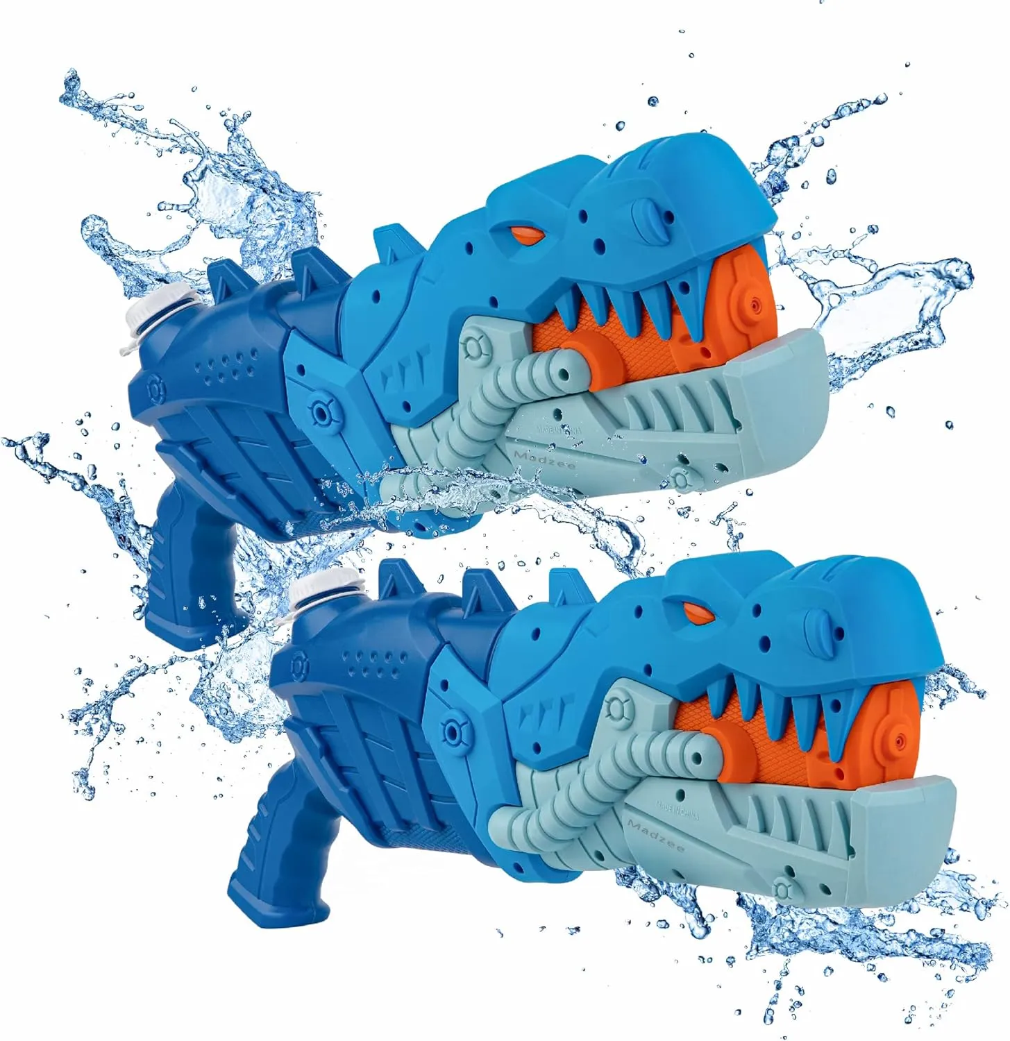 2 Pack Dinosaur Water Blaster Guns for Kids Adults – Dino Squirt Soaker Gun, 600CC High Capacity & Over 27-Feet Shooting Range, Summer Pool Beach Water Outdoor Toys Gift for Toddler Girls Boys