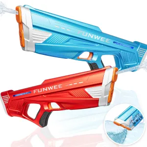 2 Pack Electric Water Guns for Adults Kids, Powerful Automatic Squirt Gun, High Powered Shooting 100  Blasts, Strongest Auto Water Blaster, Long Range, Pool Water Toy Outdoor Game