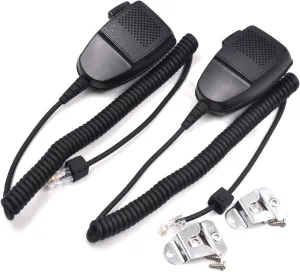 (2-Pack) RJ45 8-pin Handheld Speaker Mic Microphone for Motorola Mobile Radio GM338 GM300 CM200 GM3188 GM950 Cdm1250 Cdm750 Walkie Talkie HMN3596A HMN1035 HMN1036