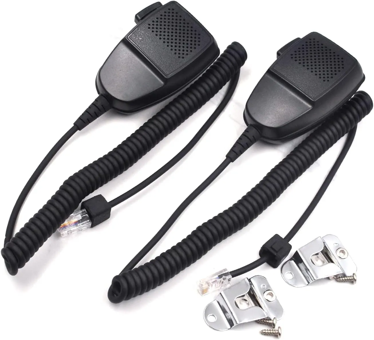 (2-Pack) RJ45 8-pin Handheld Speaker Mic Microphone for Motorola Mobile Radio GM338 GM300 CM200 GM3188 GM950 Cdm1250 Cdm750 Walkie Talkie HMN3596A HMN1035 HMN1036