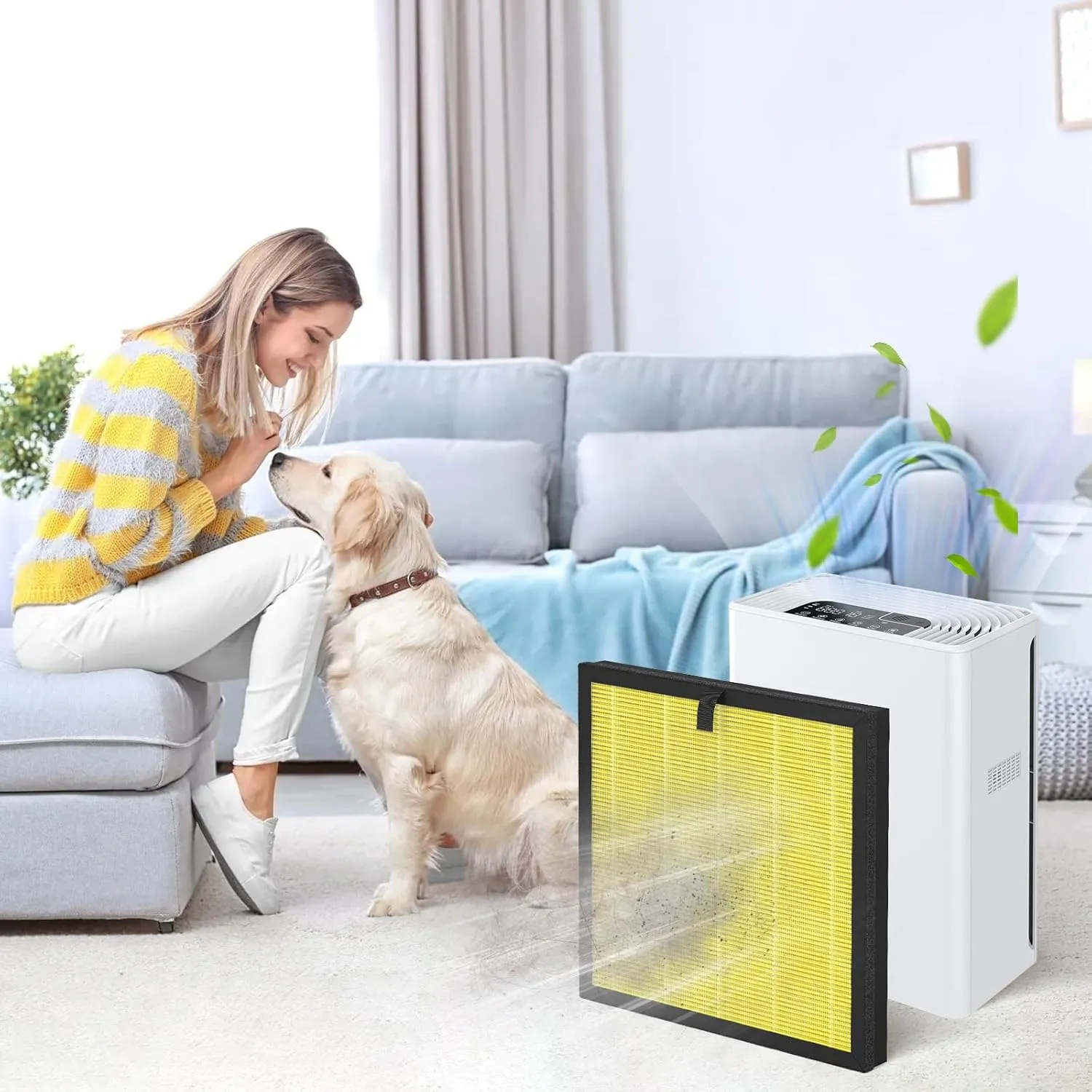2 Packs G3 Pet Care Replacement Filter Compatible with Ameifu G3, Vewior A3, Tailulu HQZZ-260 Air Cleaner Purifier, 3-in-1 Filter of H13 True HEPA and Activated Carbon Filter