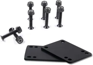 2 Pcs Skateboard Risers Pad with Screws and Nut Longboards Rise Pads Soft Shock Absorption Pads Shockproof Hardware
