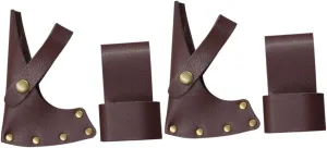 2 Sets Leather Axe Head Cover Portable Hatchet Protective Casing Tree Axe Case Head Protective Sleeve