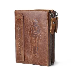 2019 Best Sell Leather Wallet Short Zipper Coin Purse Small Zipper Wallet Luxury Brand Designer Men Wallet Cow Leather Wallet