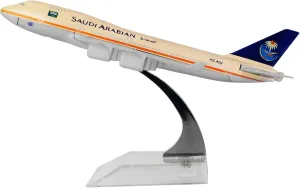 24-Hours Saudi Arabian Airlines Boeing 747 Plane Model Alloy Metal Airplane Models Die-cast 1:400