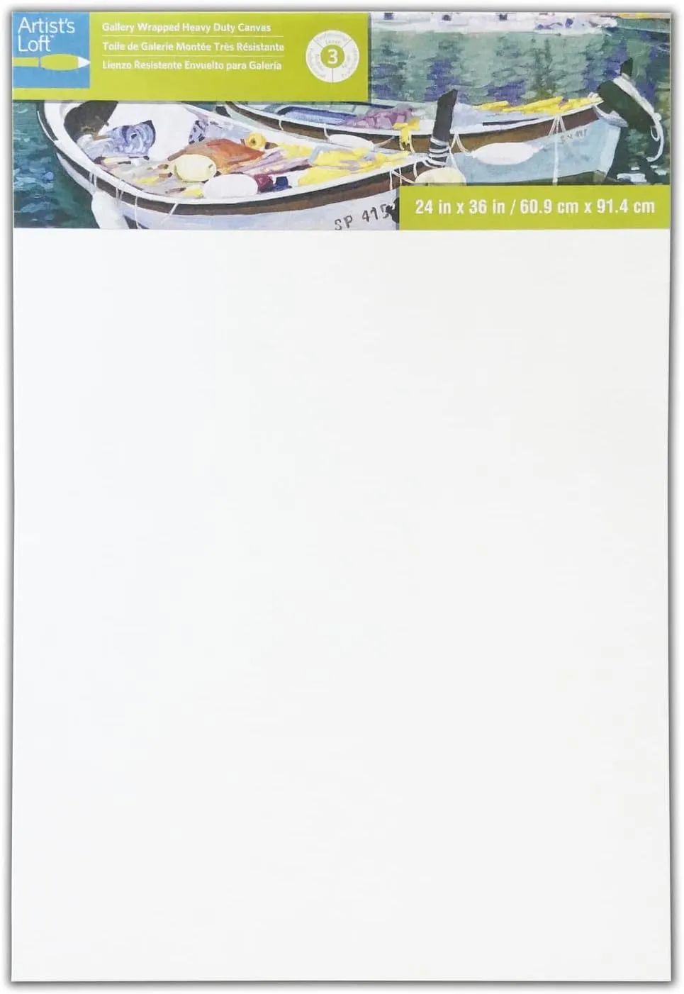 24" x 36" Level 3 Gallery Wrapped Heavy Duty Canvas by Artist's Loft - Archival, Acid Free Cotton Canvas for Acrylic and Oil Paint - Bulk 6 Pack