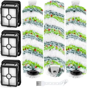2554 2554A 2590 2593 2596 Replacement Parts for Bissell CrossWave Max and HydroSteam 35151 3515 35152 3513 3518, 3 Pack CrossWave Pet Brush Rolls 2788 and 3 Pack Filters 1866, 1618641 1608684 LUXRILIX