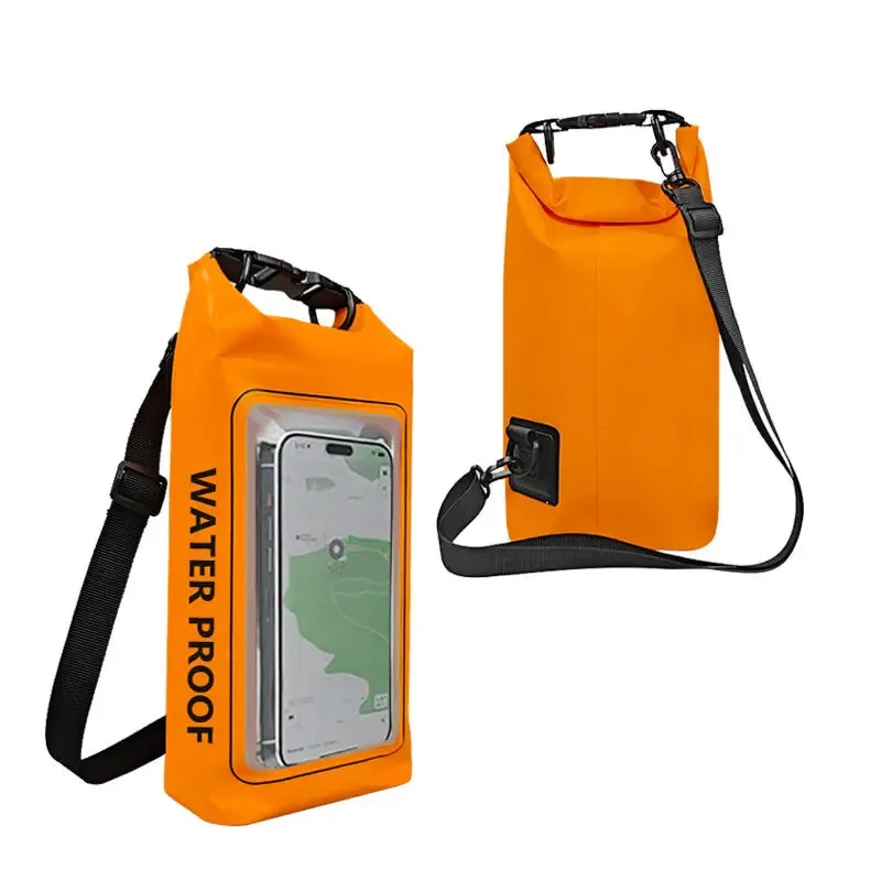 2L Swimming Dry Bag Touch Screen Outdoor Waterproof Shoulder Kayak Trekking Beach Drifting PVC Pack Rafting Surfing Boating Bag