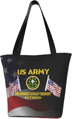 2nd Armored Cavalry Regiment Retired Fashion Shoulder Bag Large Capacity For Man Or Woman