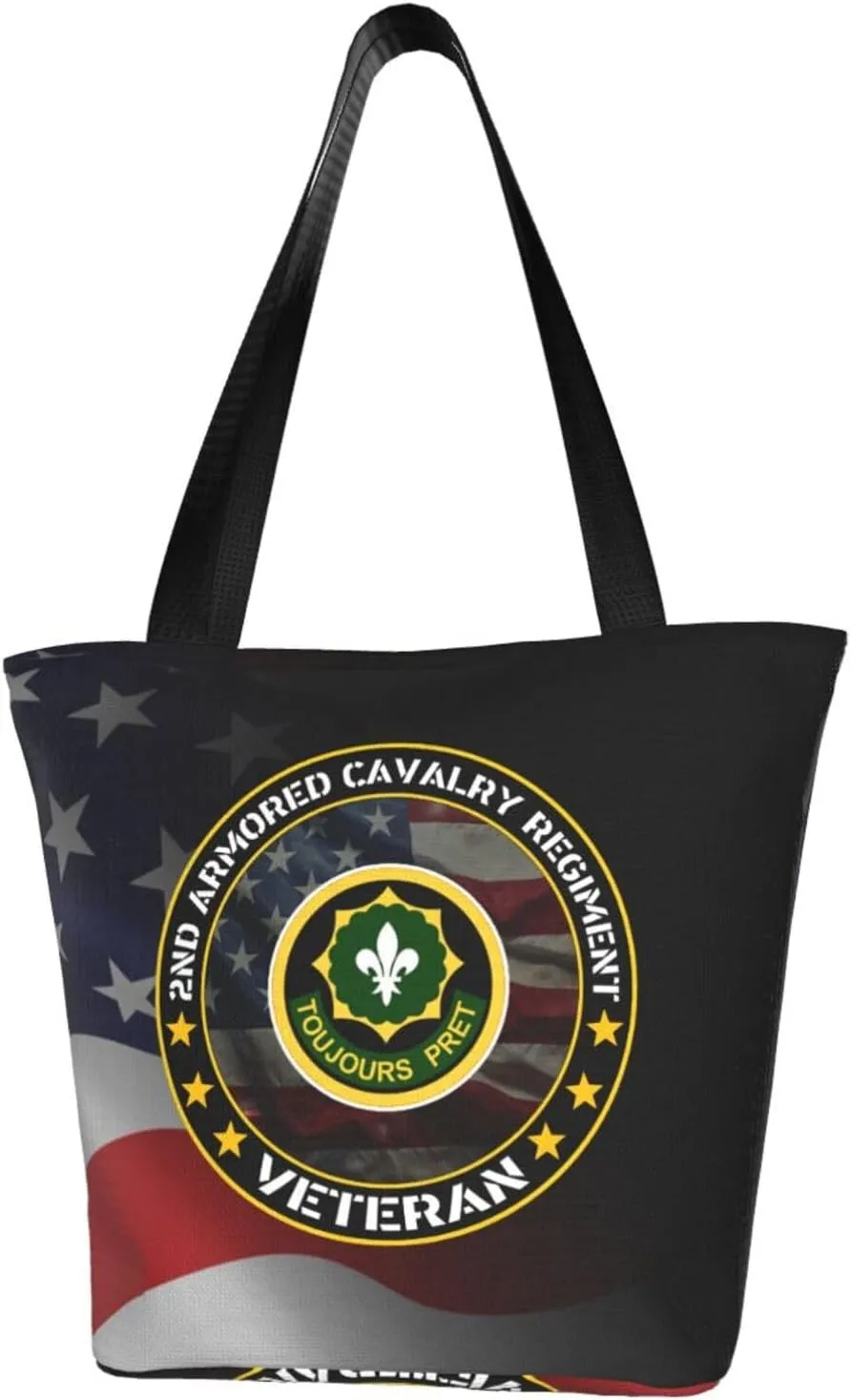 2nd Armored Cavalry Regiment Veteran Fashion Shoulder Bag Large Capacity For Man Or Woman