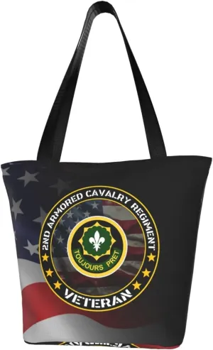 2nd Armored Cavalry Regiment Veteran Fashion Shoulder Bag Large Capacity For Man Or Woman