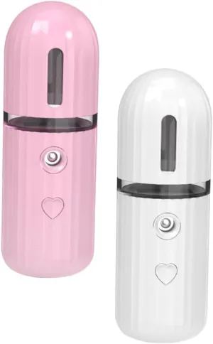 2pcs Portable Facial Mister Nano Mist Spray for Face Toner Spray for Face Hydrating Mist Sprayer