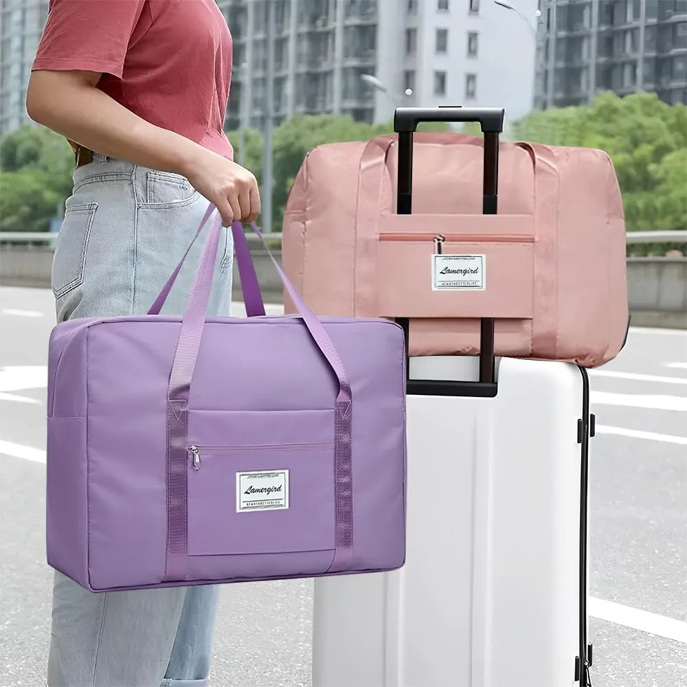 2pcs Travel Duffel Bag, Carry on Hand Luggage Weekend Bags, 20.5 * 15.0 * 7.5in Large Waterproof Overnight Hospital Bag Gym for Women Labor Delivery, Overnight(2pcs-L)