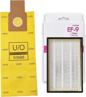 31140 31150 BU1017 BU1005 Bag   Filter Kit. Compatible with Kenmore Elite Upright Vacuum Cleaners. 12 Type U 50688 Bags   1 EF-9 53296 Exhaust HEPA Filter.