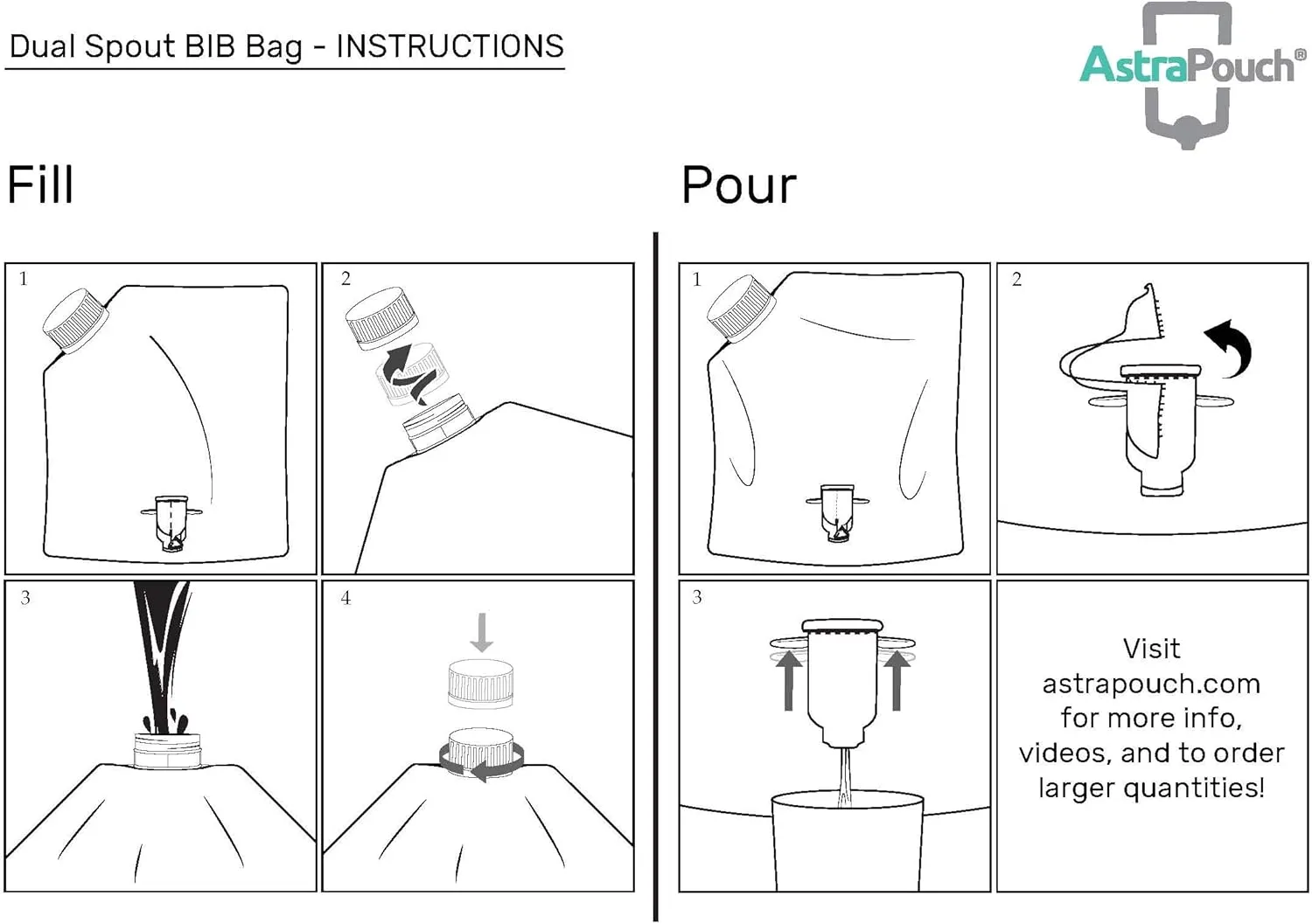 3L Wine Purse Easy Fill Bags - BYOB - 3-Pack of Replacement Bags for Wine Bag Coolers, Purses, Holders and Carriers - REFILLABLE, REUSABLE, BPA FREE! Quick and Easy Filling Through Top Screw Cap