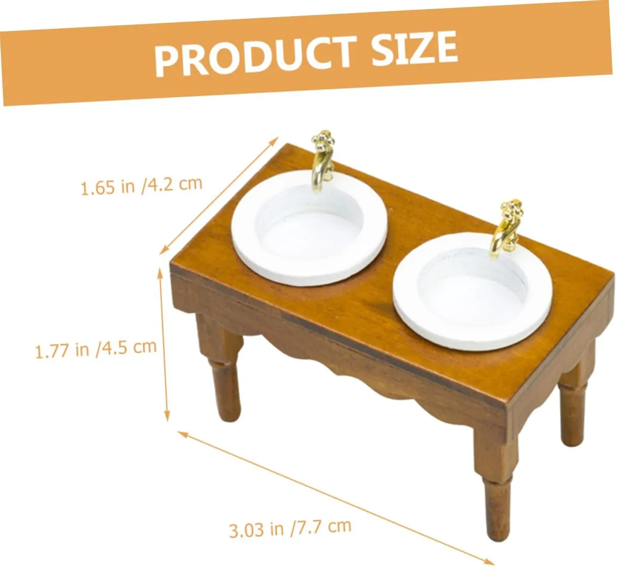 3pcs Miniature Bathroom Sink Scale Dollhouse Wash Basin Prop Double Sink Model for Bathroom Scene Decoration Chic Compact Design for Miniature Furniture Ornaments
