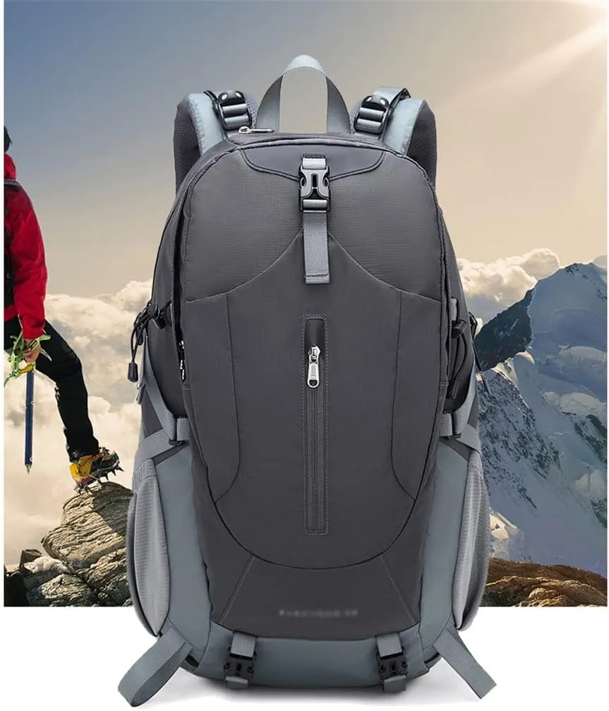40L Hiking Backpack Outdoor Mountaineering Bag Large Capacity Travel Sports Backpack(Gray)