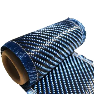 4" x 25 FT - Kevlar FABRIC-2x2 Twill WEAVE-3K/240g (Blue)