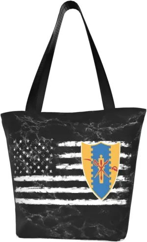 4th Cavalry Regiment America Flag Fashion Shoulder Bag Large Capacity For Man Or Woman