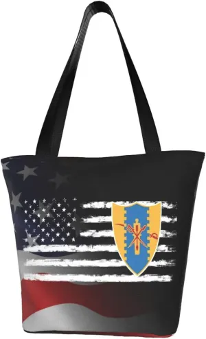 4th Cavalry Regiment America Flag Fashion Shoulder Bag Large Capacity For Man Or Woman