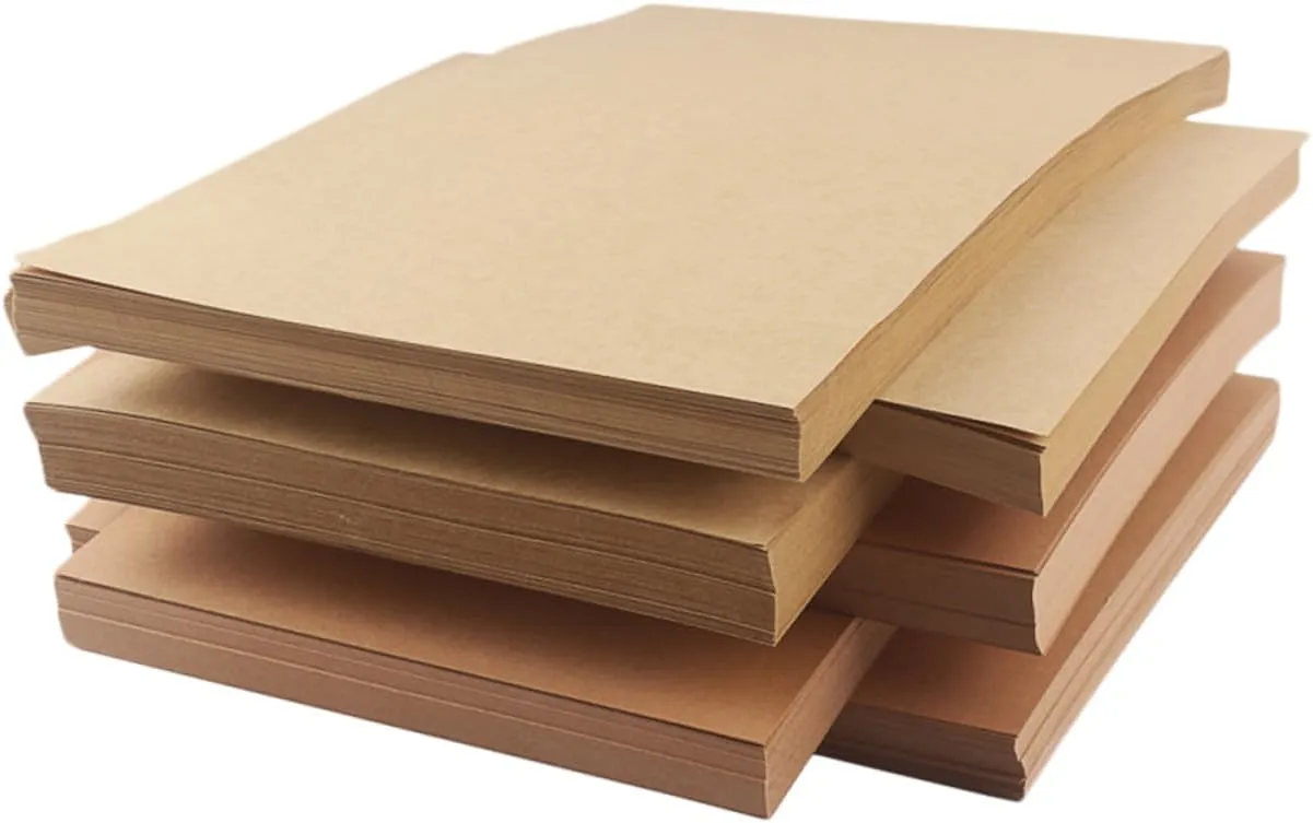 50 Sheets 300gsm Brown Cardstock A4 Paper Thick Sketch Paper for School Art Drawing