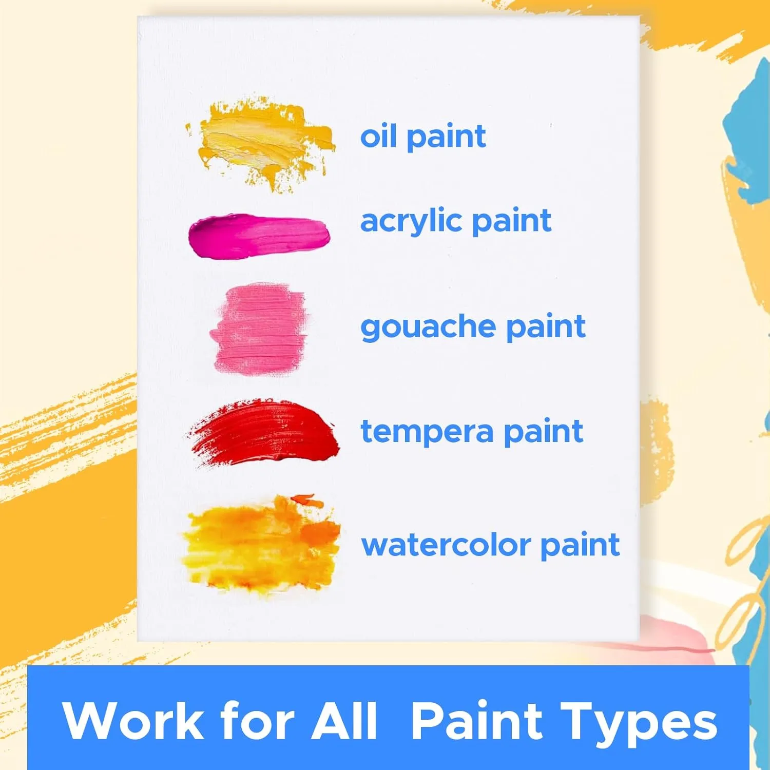 56 Pack 8x10 Inch Canvas Boards for Painting Bulk, Kids Art Novices Blank Canvases for Painting, Gesso Primed Acid-Free 100% Cotton Canvas Panels for Acrylic Oil Watercolor Tempera Paint