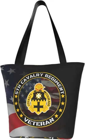 5th Cavalry Regiment Veteran Fashion Shoulder Bag Large Capacity For Man Or Woman
