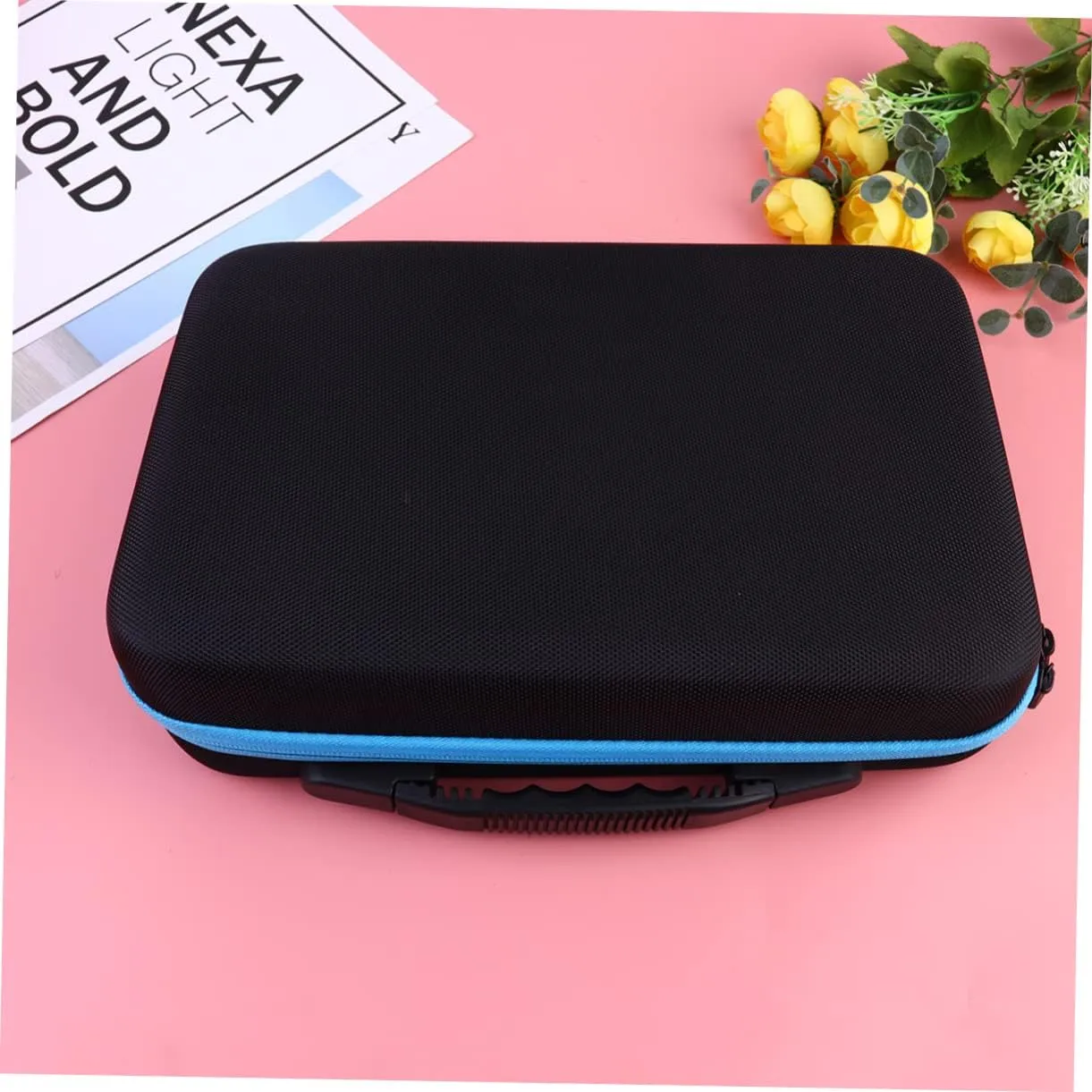 60grid Essential Oils Storage Bag Portable Holder Zipper Organizer Shockproof Design for Travel and Home Use Fits Bottles