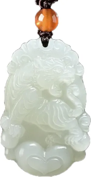 6.Heart-Framed Tiger Silhouette Pet Charm - Love in the Heart, Gentle Shield for Every Step