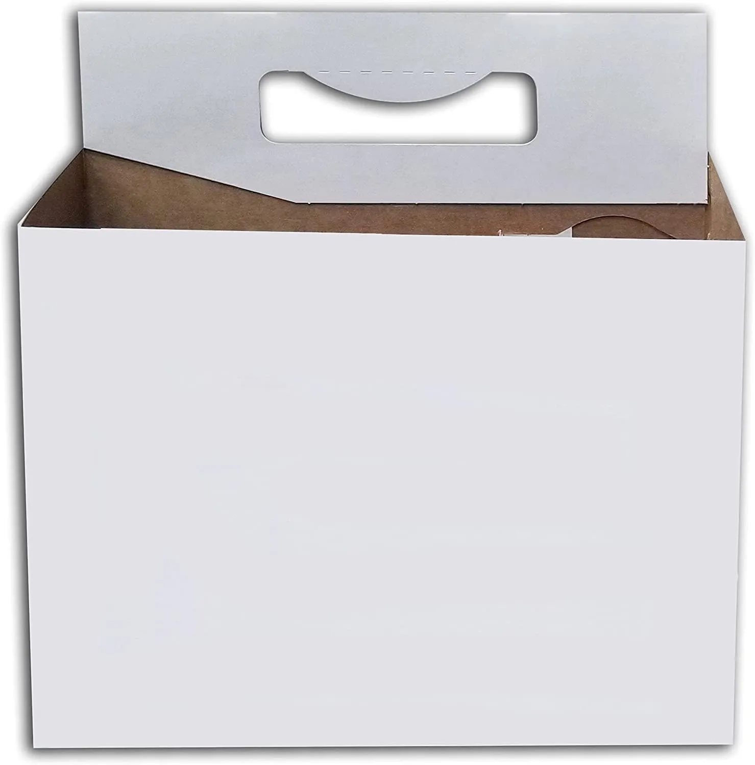 6pk Cardboard Carrier (White, 50ct) | Holds 6pk 12oz Bottles