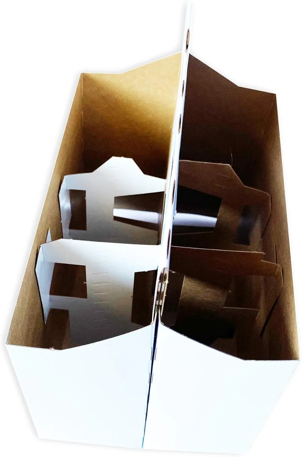 6pk Cardboard Carrier (White, 50ct) | Holds 6pk 12oz Bottles