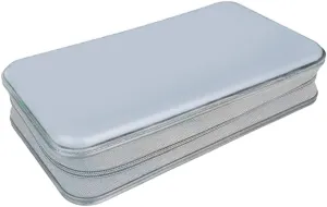 80-Slot Storage Handbag Disc Box Dusproof Protections Sleeve Case Storage Solution for Travel Use, Silver, Bag Organiser