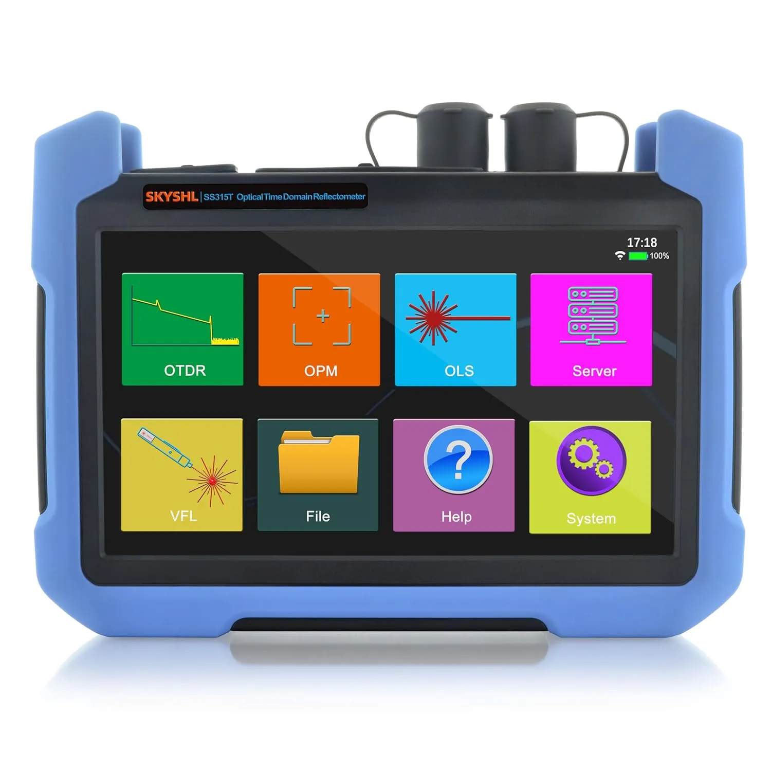 850nm/29dB 1300nm/37dB MM Fiber OTDR Tester Build in OPM OLS VFL Event Map APP Module 7inch Touch Screen Compatible with SC FC ST LC/UPC&APC Connector-SS315T-2MM1