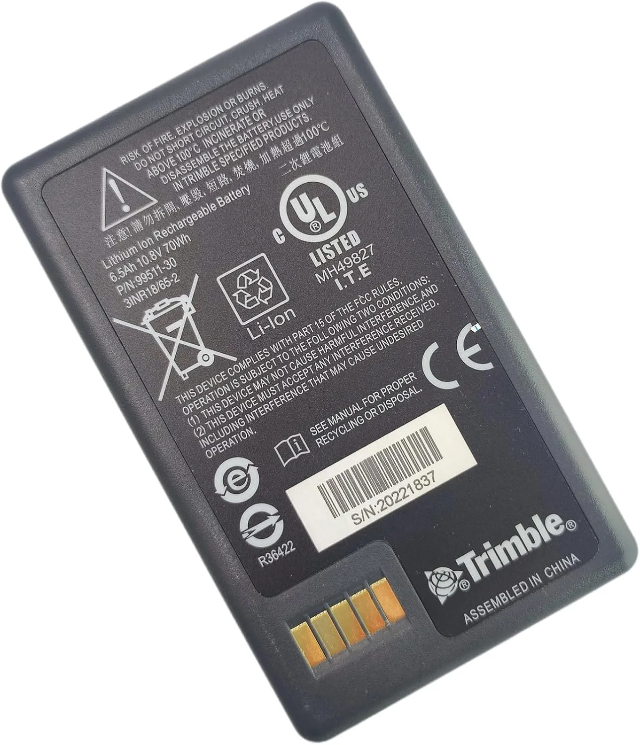 99511-30/79400 6500mAh 10.8V 70Wh Lithium Battery Replacement for Trimble 79400/99511-30 Total Station S3 /S5 /S6 / S7/ S8 (10.8 Volt, 6.5 Ah, Rechargeable)